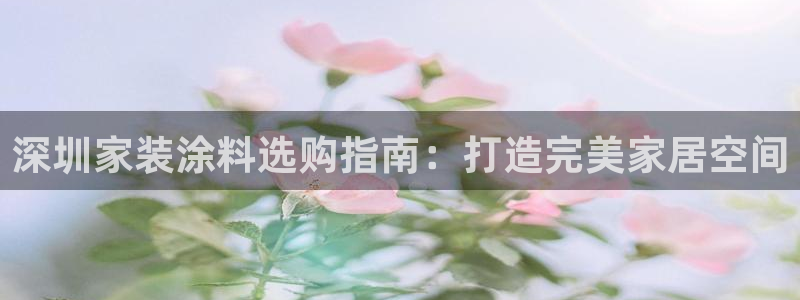 上海和记餐饮有限公司：深圳家装涂料选购指南：打造完美家居空间