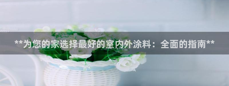 和记官网 公司：**为您的家选择最好的室内外涂料：全面的指南**
