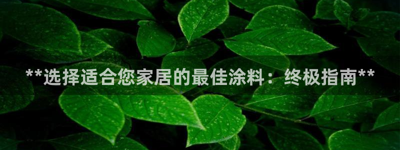 和记ag旗舰：**选择适合您家居的最佳涂料：终极指南**