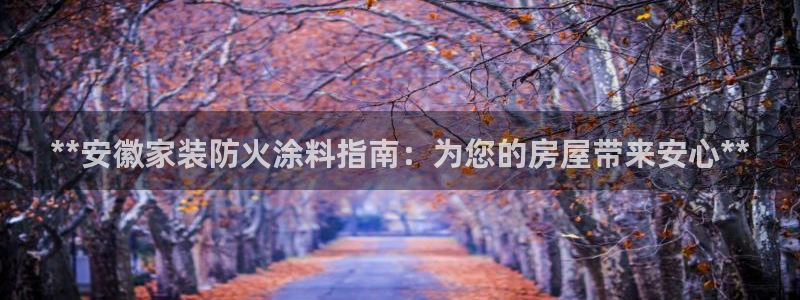 下载和记app：**安徽家装防火涂料指南：为您的房屋带来安心**