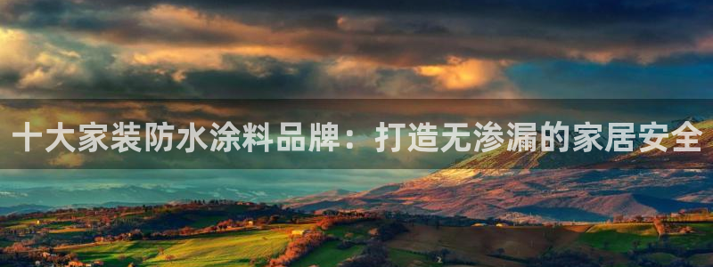 和记国际开户网站：十大家装防水涂料品牌：打造无渗漏的家居安全