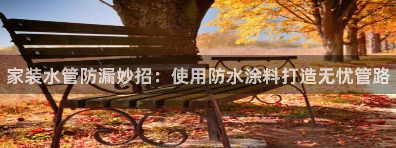和记官方：家装水管防漏妙招：使用防水涂料打造无忧管路