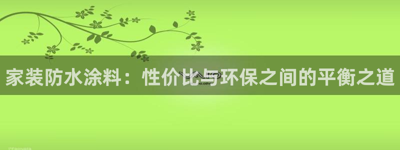 和记网页版：家装防水涂料：性价比与环保之间的平衡之道