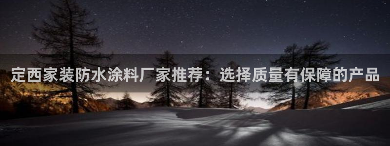 和记国际开户网站：定西家装防水涂料厂家推荐：选择质量有保障的产品