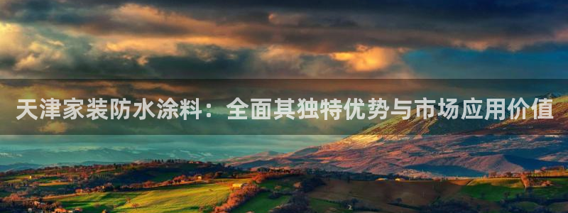和记ag登录：天津家装防水涂料：全面其独特优势与市场应用价值